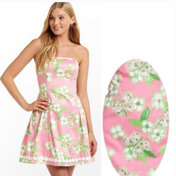 Lilly Pulitzer Dresses & Skirts - Lilly  Pulitzer Jordan Strapless Dress Pink Tootie